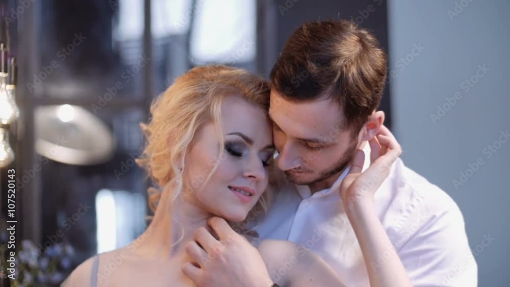 Beatiful bride and groom in the stylish interior. Serenity Beatiful bride and groom in the stylish interior. Serenity