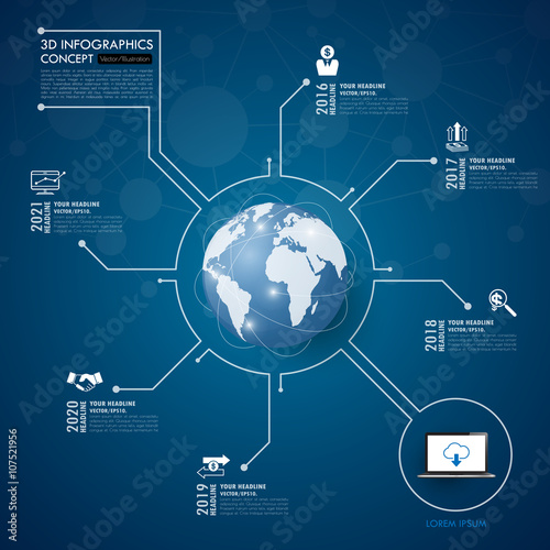 social network infographics with icons set. vector. illustration