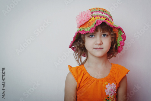 portrait of a girl in a hat