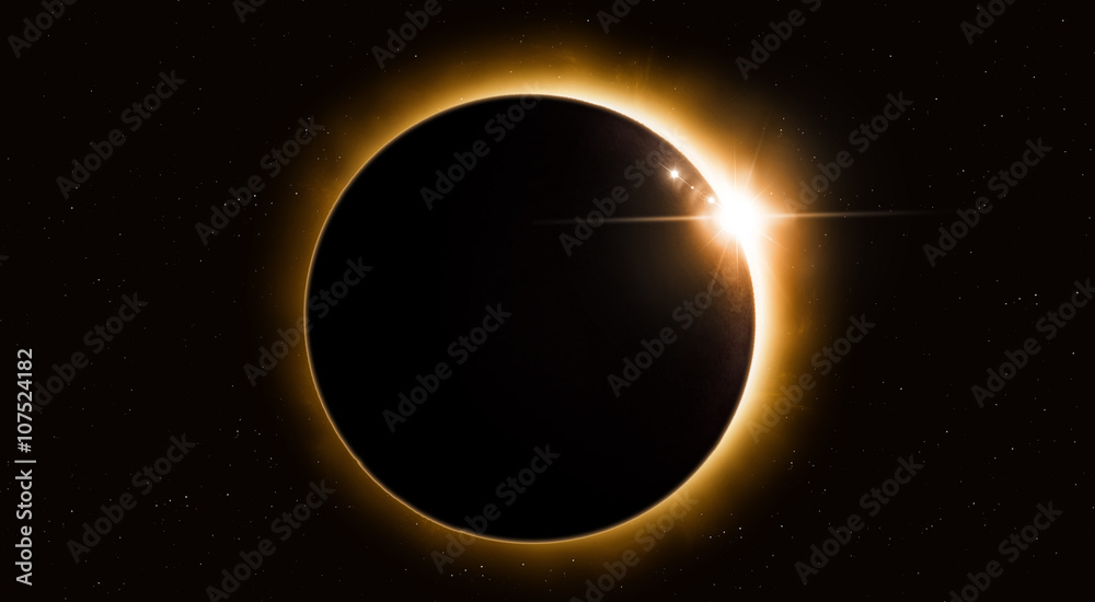 Naklejka premium Space Solar Eclipse