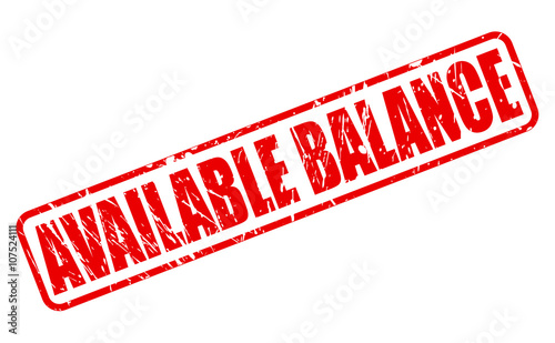 AVAILABLE BALANCE RED STAMP TEXT