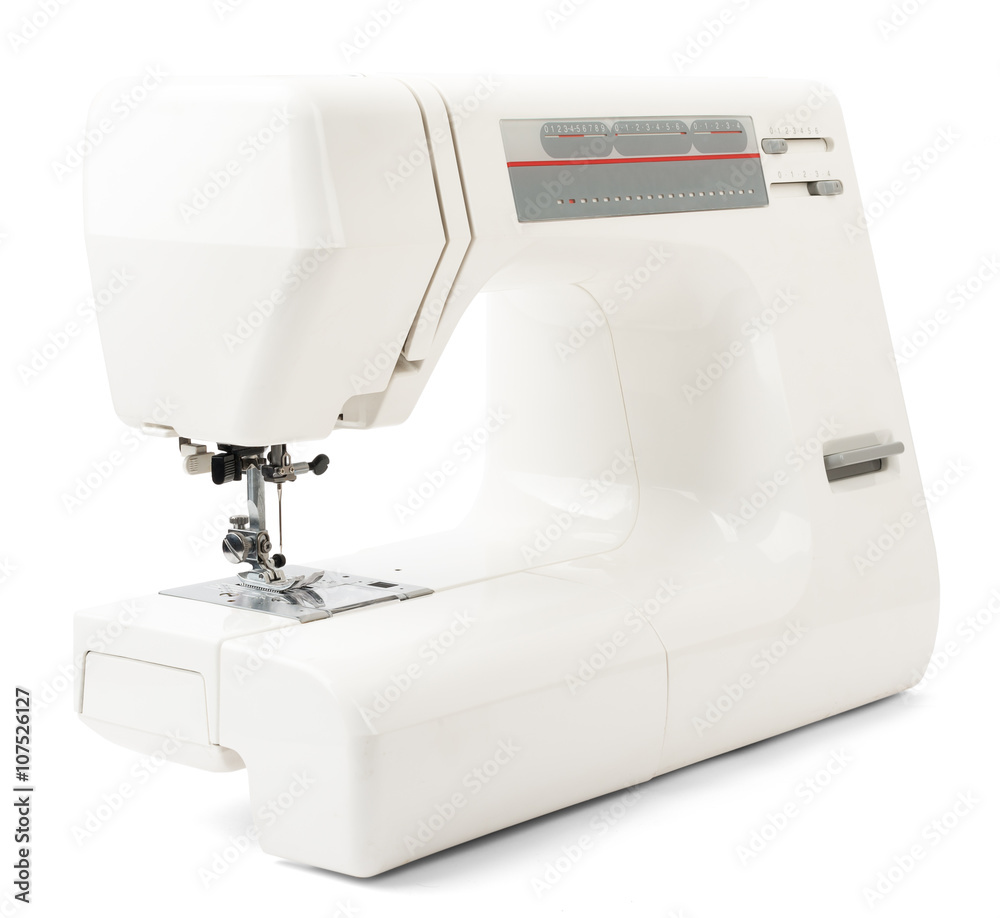 Sewing-machine on white