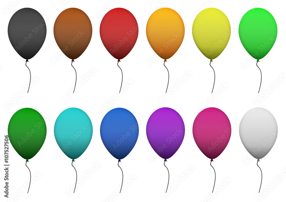 Luftballons alle Farben
