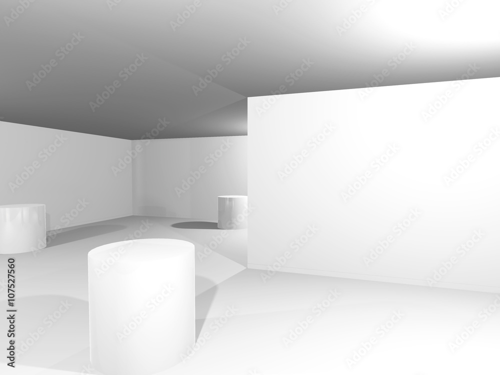 Fototapeta premium Empty Simple White Interior