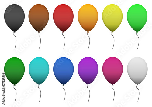 Luftballons alle Farben