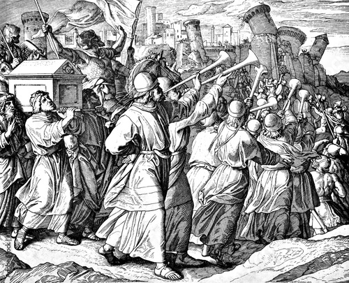 The Battle of Jericho 1) Sacred-biblical history of the old and New Testament. two Hundred and forty images Ed. 3. St. Petersburg, 2) 1873. 3) Russia 4) Julius Schnorr von Carolsfeld photo