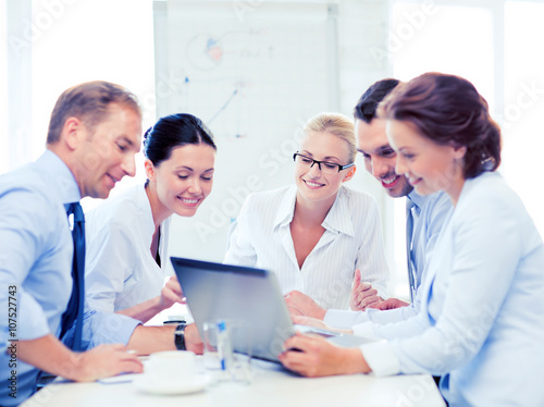 business team having meeting in office