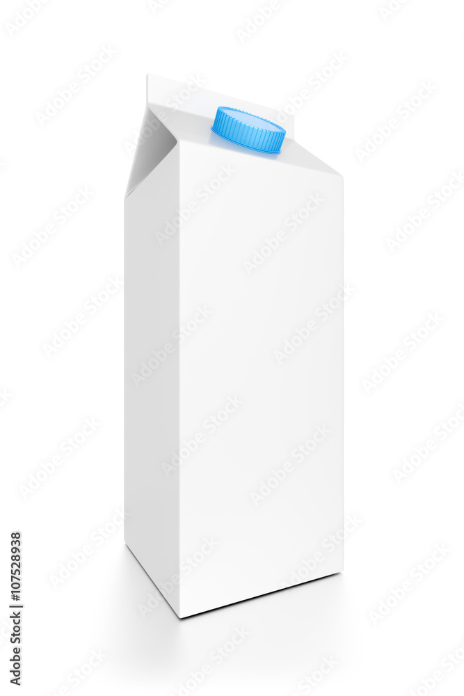 Closeup milk or juice package isolated on white background. Closeup milk or juice package isolated on white background.