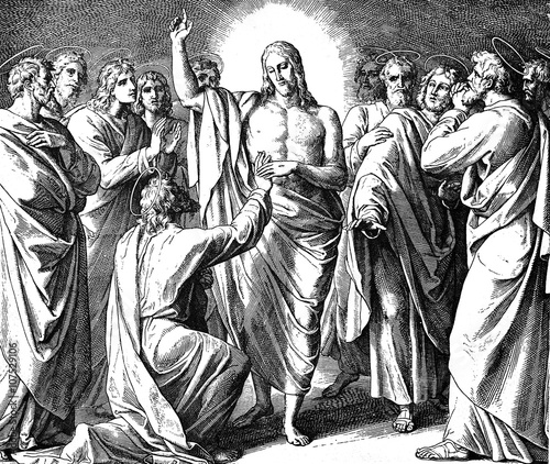 Jesus Appears to Thomas 1) Sacred-biblical history of the old and New Testament. two Hundred and forty images Ed. 3. St. Petersburg, 2) 1873. 3) Russia 4) Julius Schnorr von Carolsfeld photo