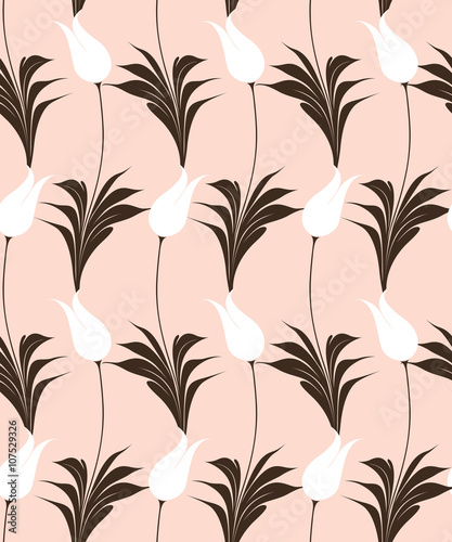 Turkish tulip seamles pattern