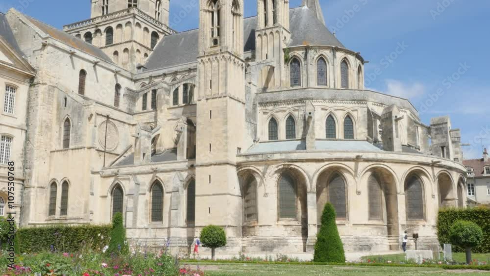 William the Conqueror The Mens Abbey by the day 4k 3840X2160 slow tilt UltraHD footage - Abbaye aux Hommes located in city of Caen of France in Normandy 4K 2160p UHD video William the Conqueror The Mens Abbey by the day 4k 3840X2160 slow tilt UltraHD footage - Abbaye aux Hommes located in city of Caen of France in Normandy 4K 2160p UHD video