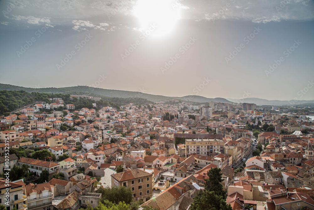 Stadtpanorama von Sibenik, Kroatien