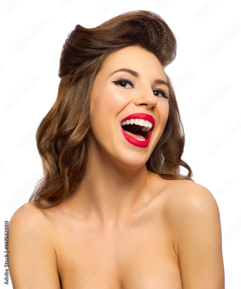 Beauty portrait of pinup girl