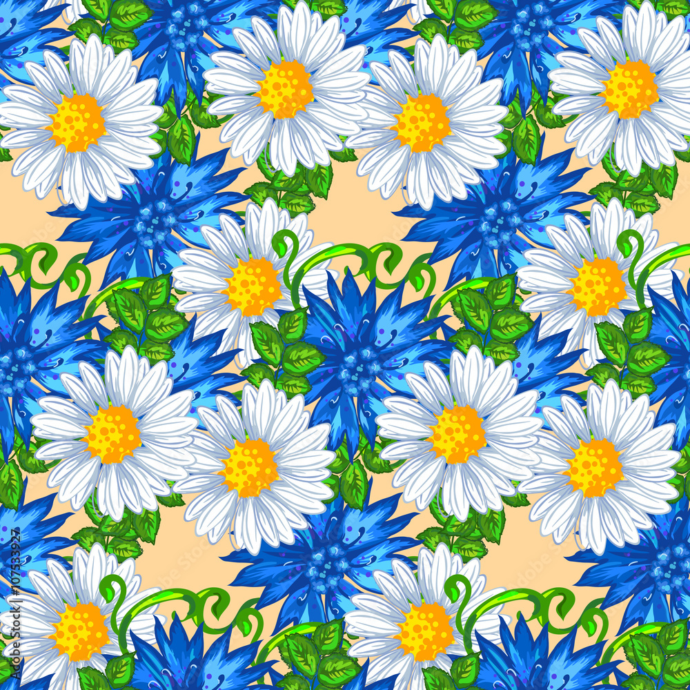 daisies and cornflowers daisies and cornflowers