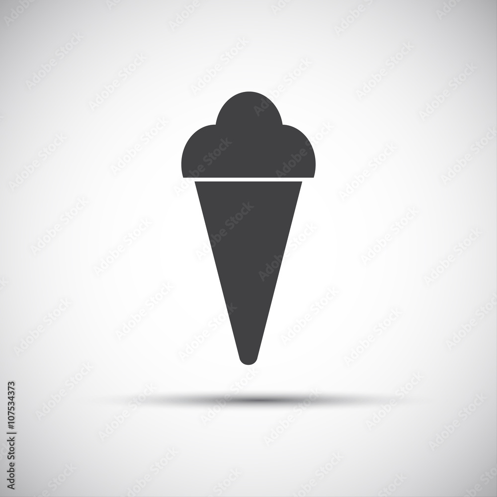 Simple ice cream icon, vector illustration Simple ice cream icon, vector illustration