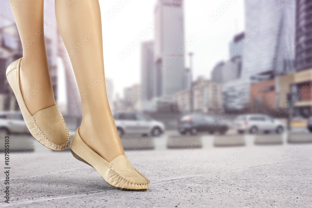 shoes and city Stock 写真 | Adobe Stock