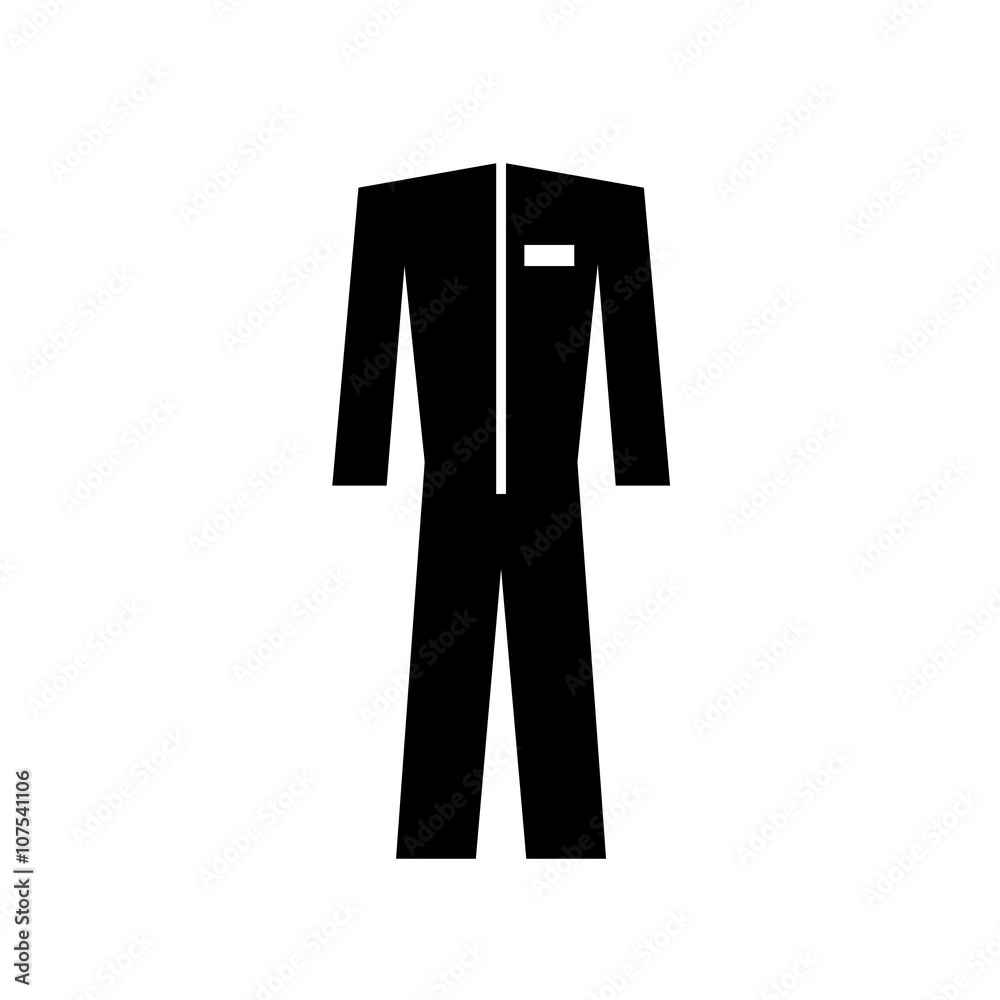Protective special suit simple black silhouette Protective special suit simple black silhouette