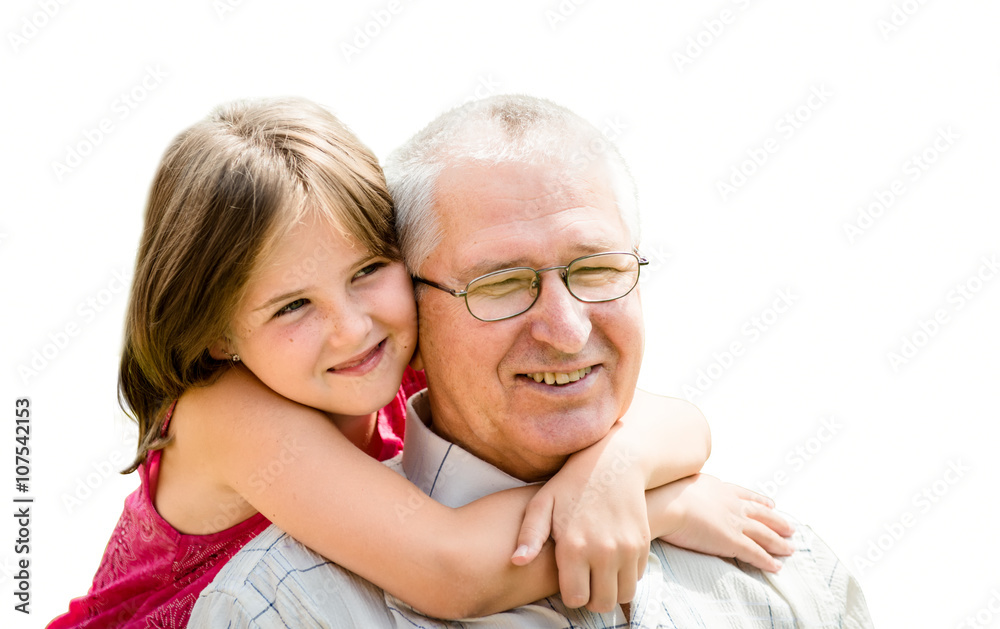 Grandfather with gradchild Grandfather with gradchild