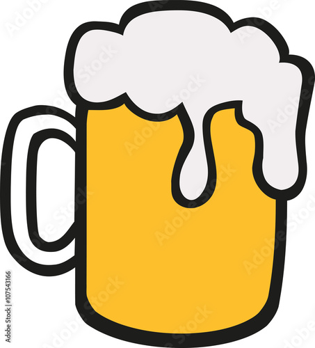 Beer mug with foam