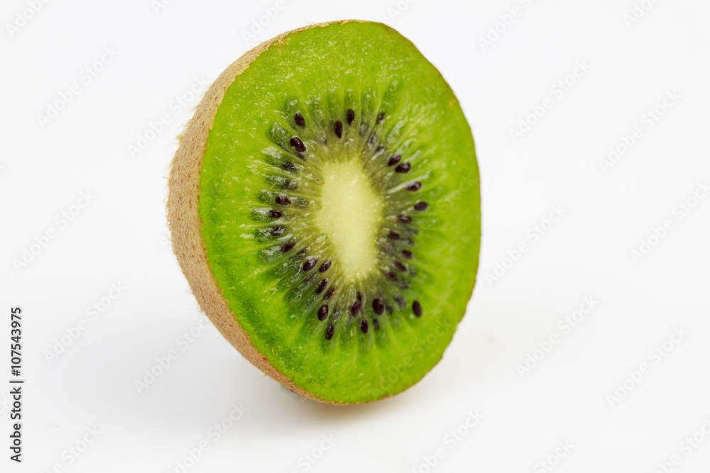 Fresh half kiwiftuit, on white background. Fresh half kiwiftuit, on white background.