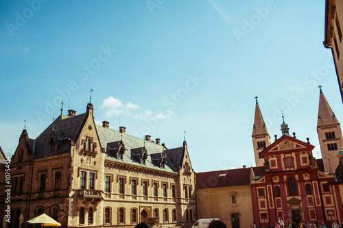 Beautiful Prague medieval town landscape  travel location  build