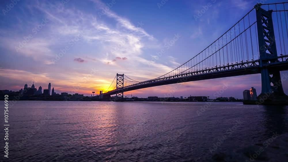 At sunset,the panoramic view of Benjamin Franklin Bridge, philadelphia,USA
At sunset,the panoramic view of Benjamin Franklin Bridge, philadelphia,USA