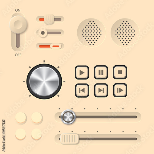 Realistic vector buttons