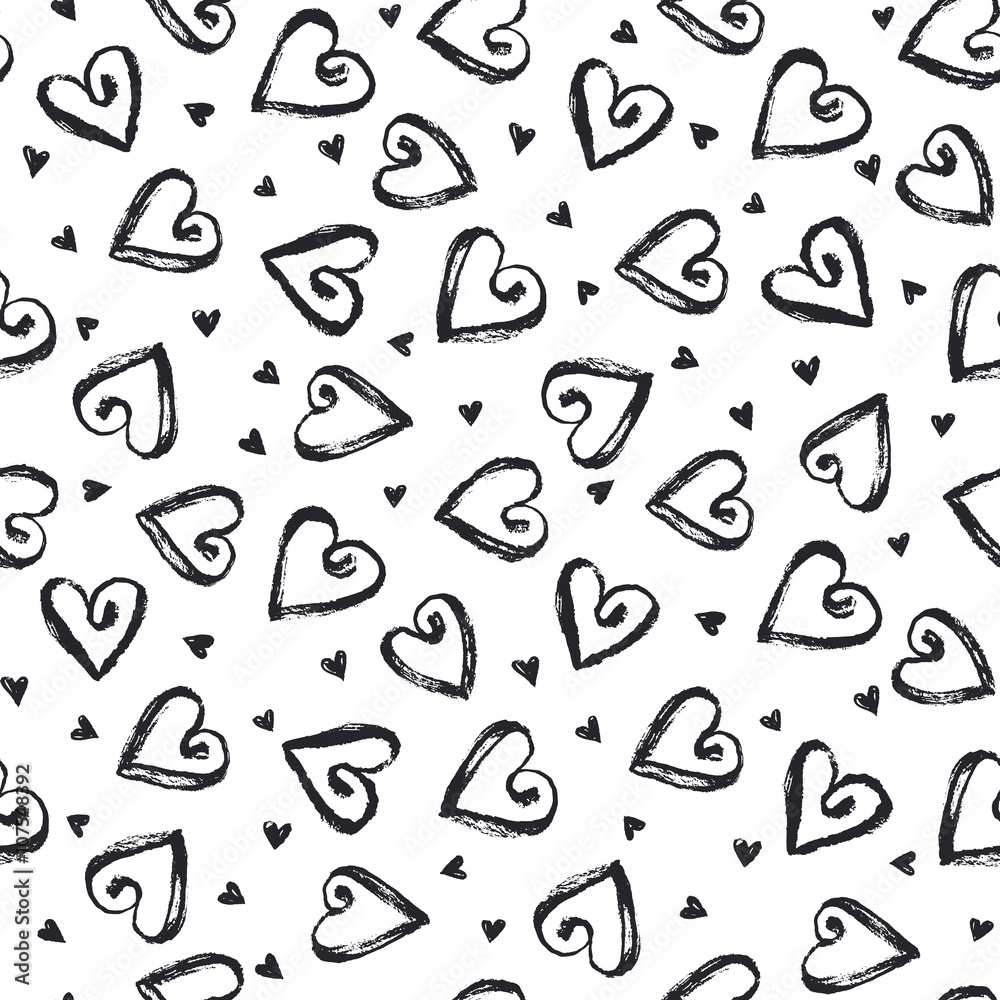 Seamless pattern with hearts Seamless pattern with hearts