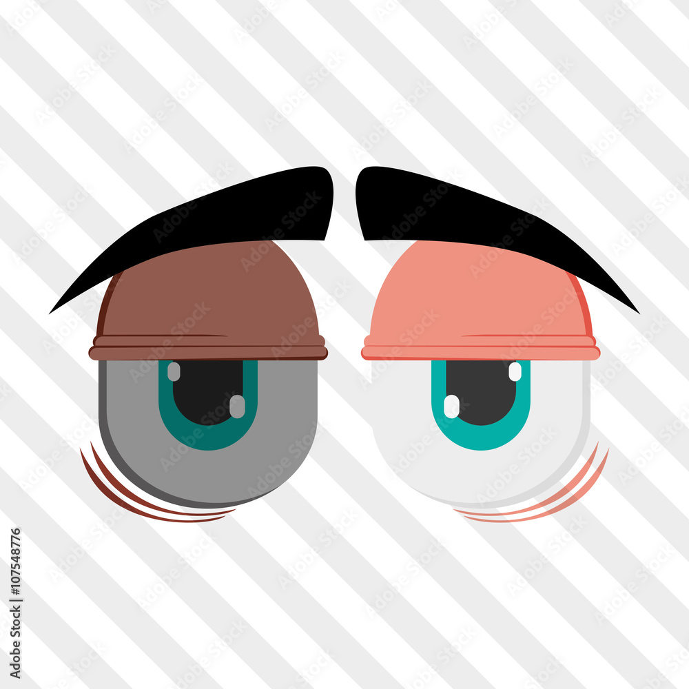Cartoon face design , vector illustration