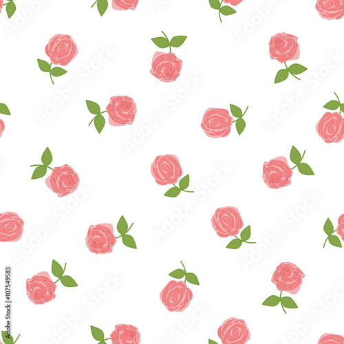 Seamless background with climbing roses.