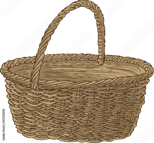 Empty Wicker Basket