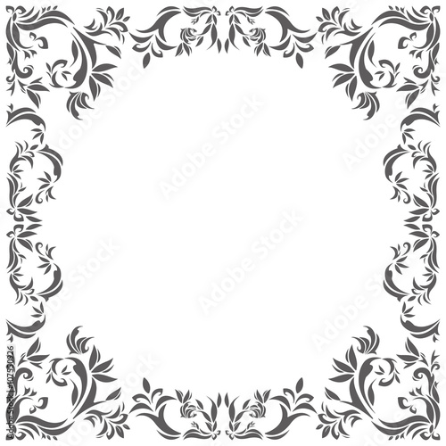 Vintage frame with decorative floral elements