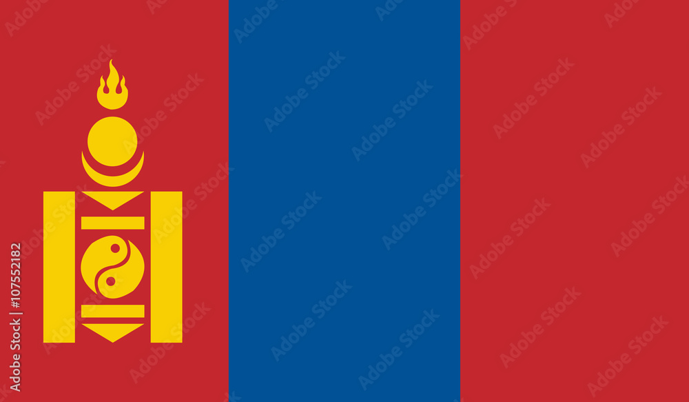 Naklejka premium Mongolia Flag