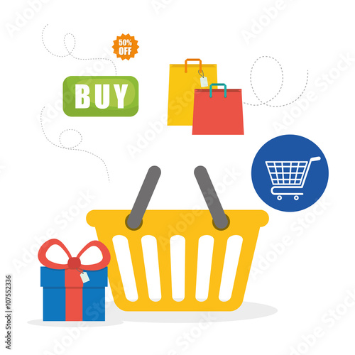 Digital marketing and ecommerce design, vector illustration