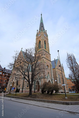 Stockholm, Sweden - March, 16, 2016: Catholic temple in Stockholm, Sweden