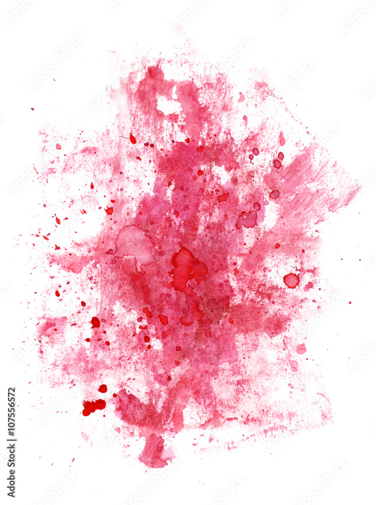 Abstract artistic background texture with pink watercolor splash