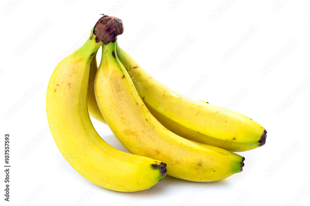 Organic bananas isolated on white background Organic bananas isolated on white background