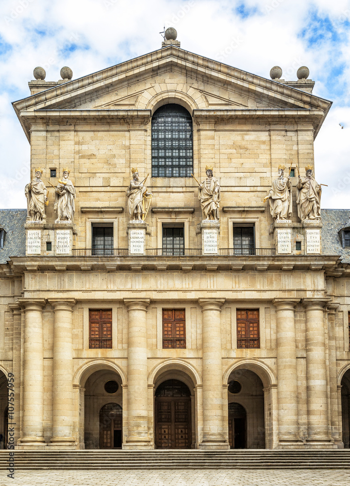 Fototapeta premium Facade of Royal Monastery Escorial (1584) near Madrid, Spain