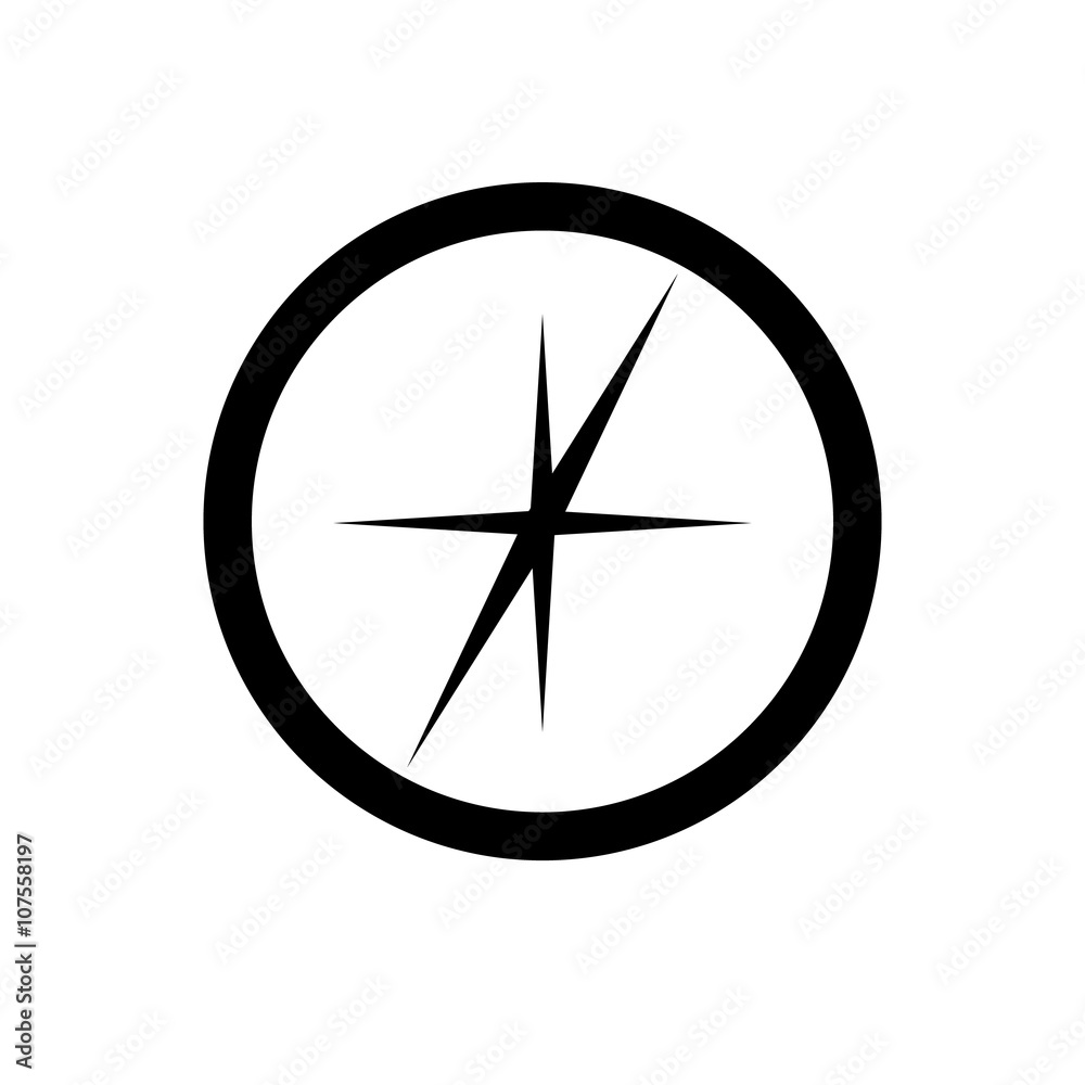Compass icon. Vector illustration