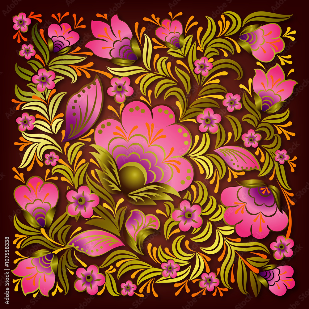 abstract summer floral ornament