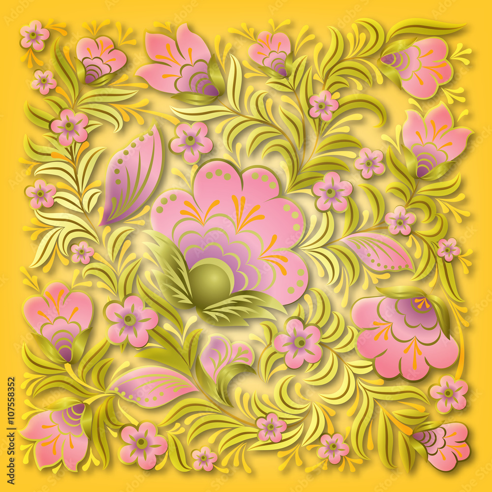 abstract summer floral ornament abstract summer floral ornament