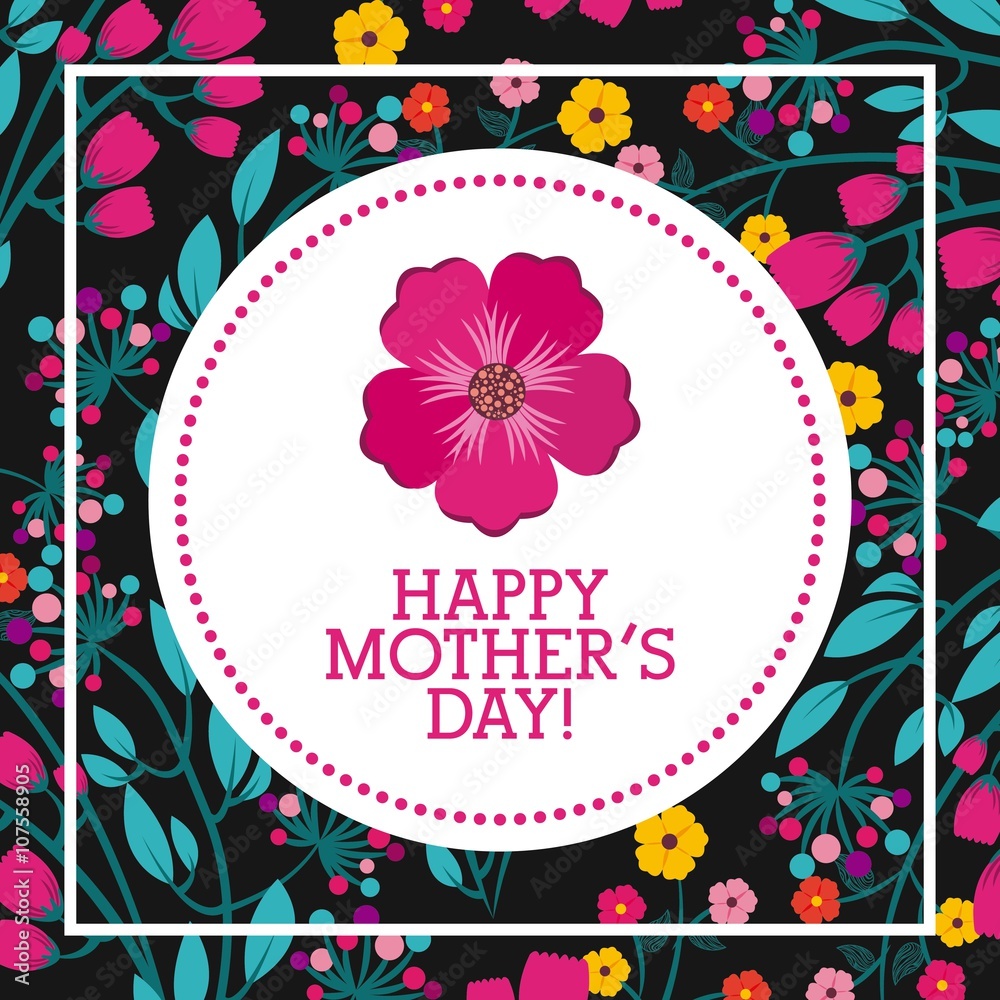 Naklejka premium happy mothers day design 