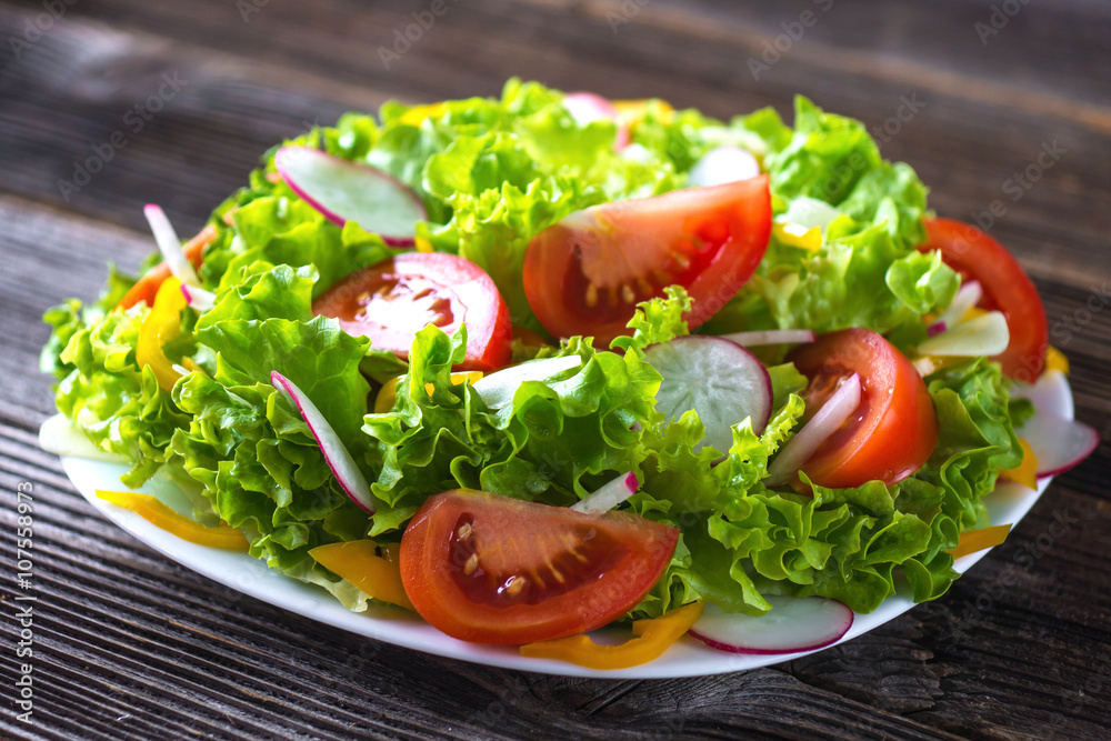 Fresh salad-healthy food, diet nutrition Fresh salad-healthy food, diet nutrition