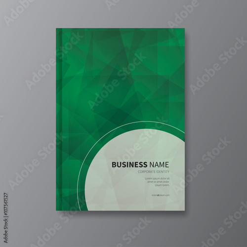 polygon book design cover / vector brochure, flyer or leaflet for business or advert