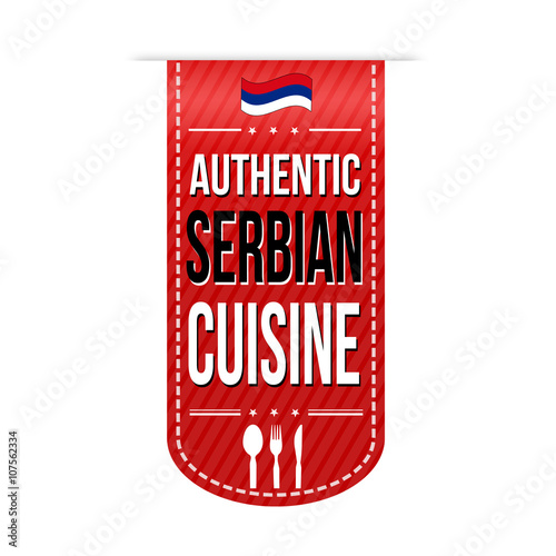 Obraz na plátně Authentic serbian cuisine banner design
