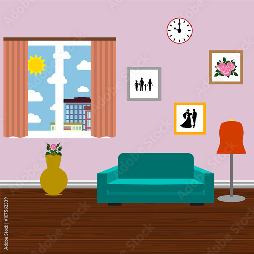Modern stylish interior room