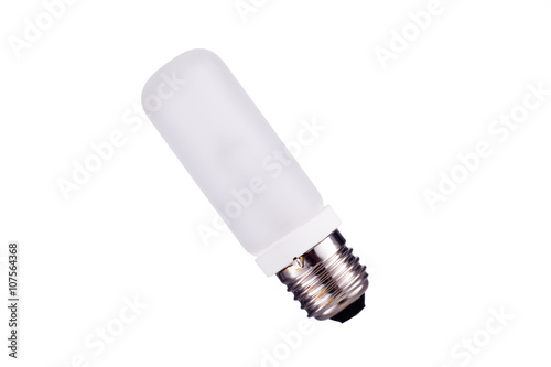 E27 Strobes lightbulb isolated on white background photo