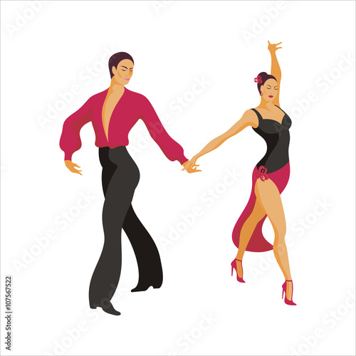 Spanish dance Paso Doble. ballroom dancing couple