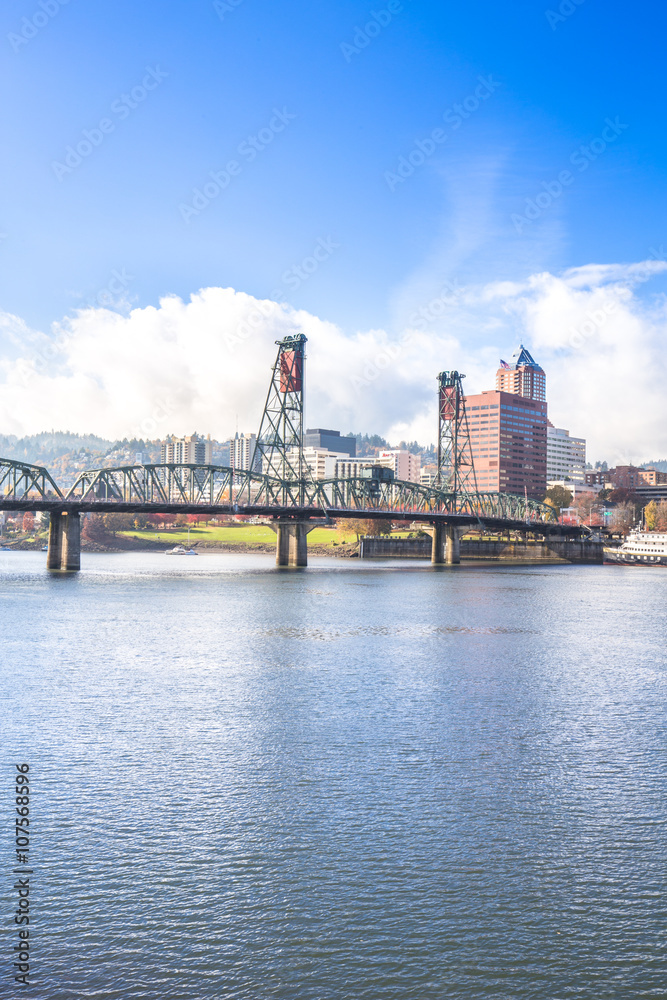 water,skyline and cityscape in portland