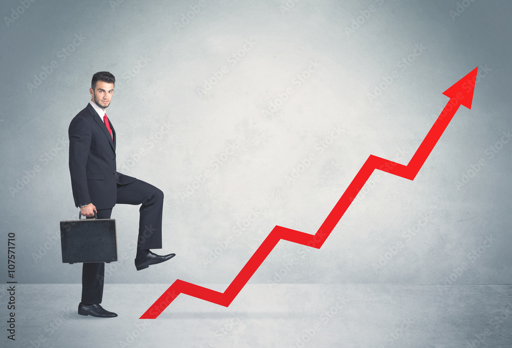 Climbing on red graph arrow Climbing on red graph arrow